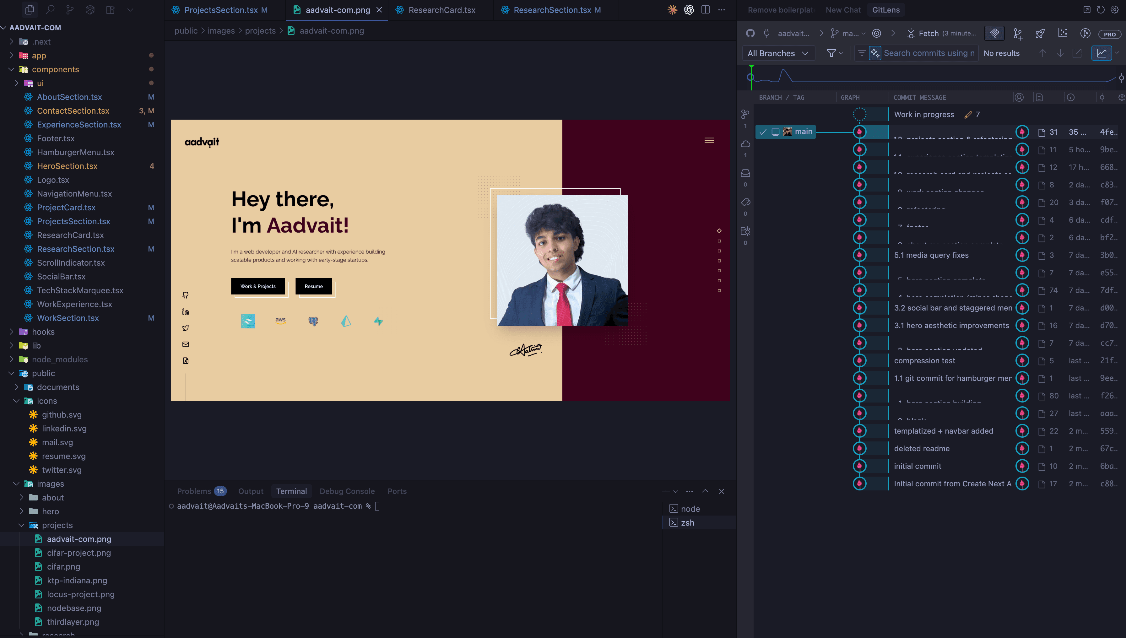 aadvait.com Portfolio Website